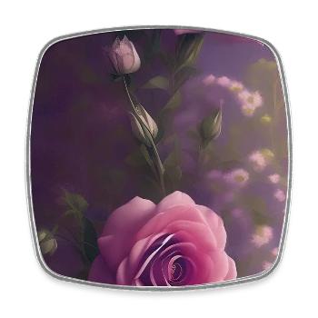 Blumen Kunst - Viereckiger Kühlschrankmagnet - Weiß - Vorne