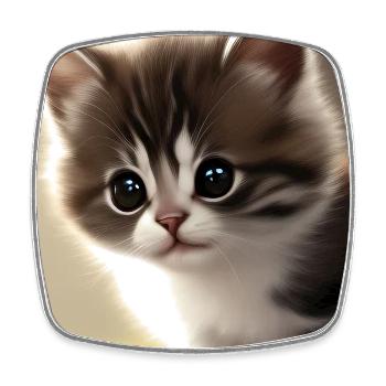 Baby Cat - Square fridge magnet - white - Front