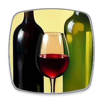 Wine drinkers - Square fridge magnet - white - Front