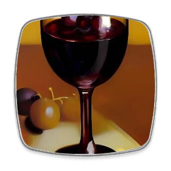 Wine drinkers - Square fridge magnet - white - Front