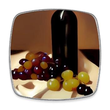 Wein Trinker - Viereckiger Kühlschrankmagnet - Weiß - Vorne