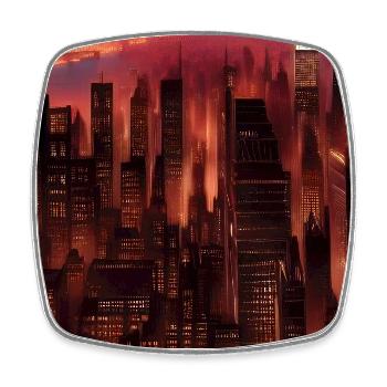 New York City Skyline - Square fridge magnet - white - Front