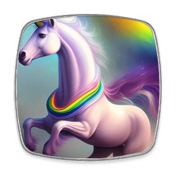 Unicorn - Square fridge magnet - white - Front