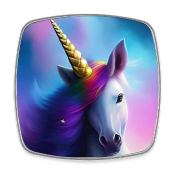 Unicorn - Square fridge magnet - white - Front