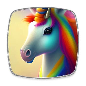 Unicorn - Square fridge magnet - white - Front