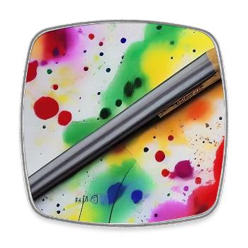 Splashes of paint - Square fridge magnet - white - Front