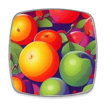 Fruit - Magnet carré - blanc - Devant
