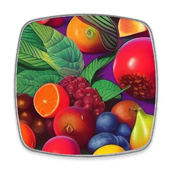 Fruit - Magnet carré - blanc - Devant