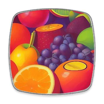 Fruit - Magnet carré - blanc - Devant