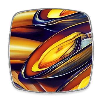 Mussels - Square fridge magnet - white - Front