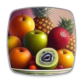 Fruit - Magnet carré - blanc - Devant
