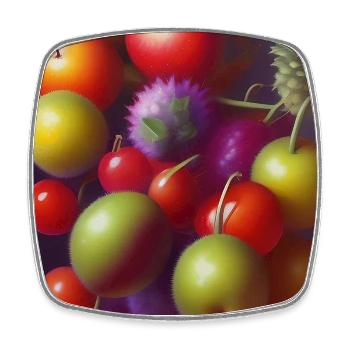 Fruit - Magnet carré - blanc - Devant