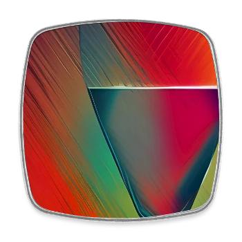 Kaleidoscope Glass Design - Square fridge magnet - white - Front