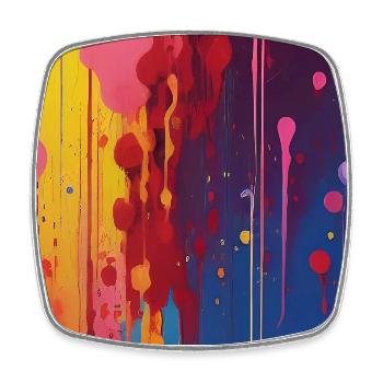Abstract art - Square fridge magnet - white - Front