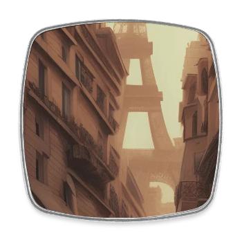 Rue de Paris - Viereckiger Kühlschrankmagnet - Weiß - Vorne