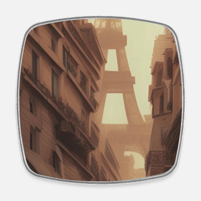 Rue de Paris - Square fridge magnet - white