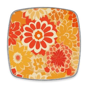 Vintage Floral Pattern - Square fridge magnet - white - Front