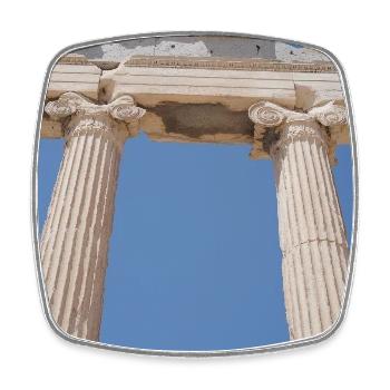 Ancient columns under blue sky, Acropolis - Square fridge magnet - white - Front