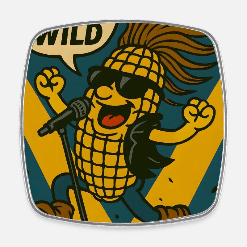 Corn To Be Wild - Square fridge magnet - white