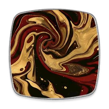 Abstrakt Deutschland Fluid Art Teil 2. - Viereckiger Kühlschrankmagnet - Weiß - Vorne