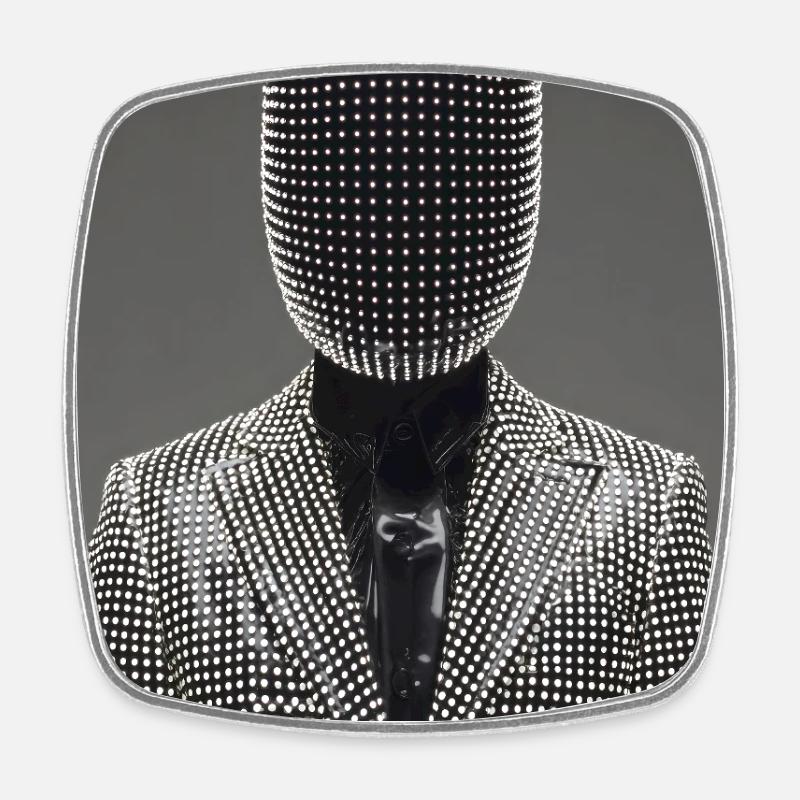 Dotgrid LED-Anzug - Viereckiger Kühlschrankmagnet - Weiß
