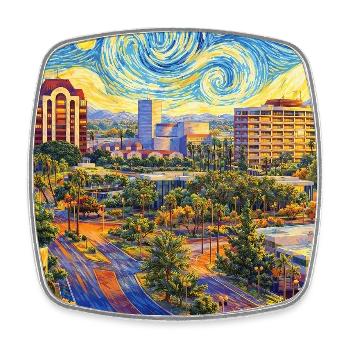 Mesa Arizona - Viereckiger Kühlschrankmagnet - Weiß - Vorne
