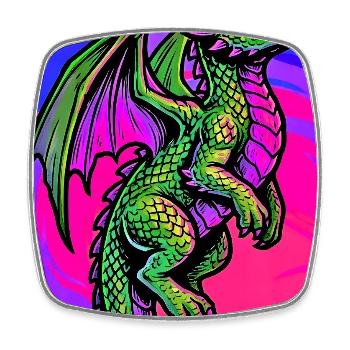 dragon - Square fridge magnet - white - Front