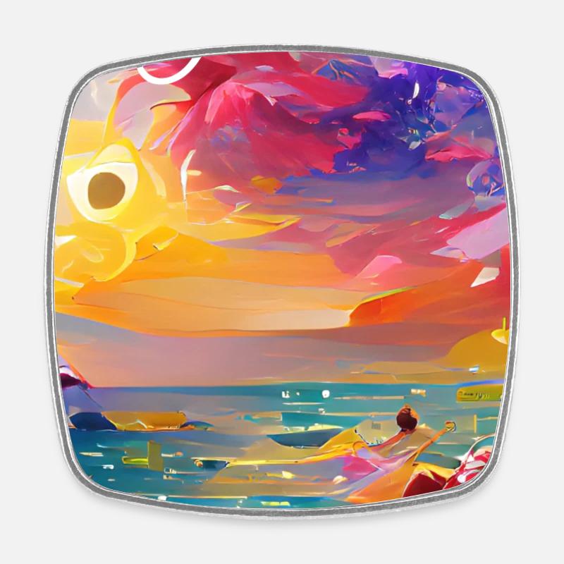 Summer Dream - Magnet carré - blanc