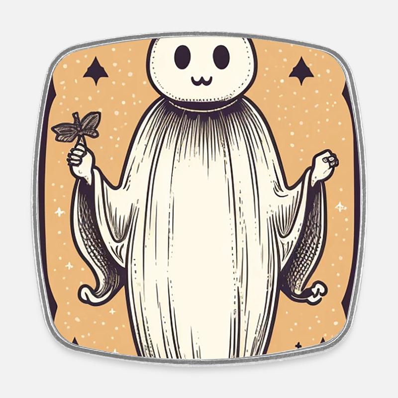 Carte de Tarot Happy Mind - Magnet carré - blanc