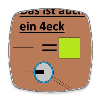 Geometrisches Rätsel Quadrat - Viereckiger Kühlschrankmagnet - Weiß - Vorne