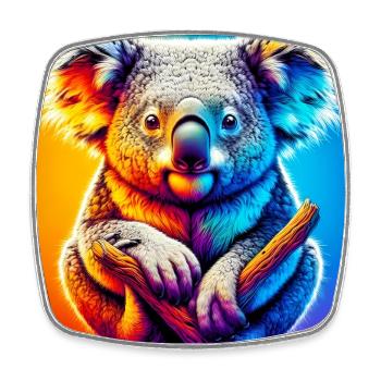 Koala - Viereckiger Kühlschrankmagnet - Weiß - Vorne
