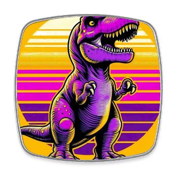 dinosaur - Square fridge magnet - white - Front
