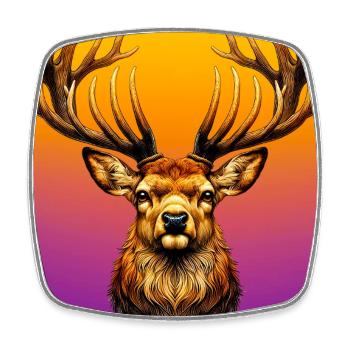Deer - Square fridge magnet - white - Front