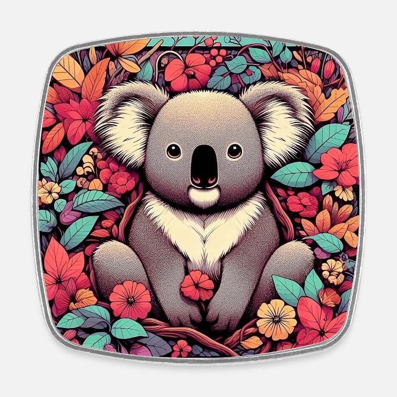 Koala - Square fridge magnet - white