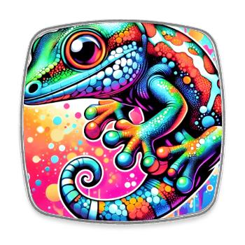 Gecko - Square fridge magnet - white - Front