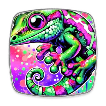 Gecko - Square fridge magnet - white - Front