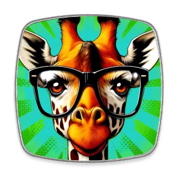 giraffe - Square fridge magnet - white - Front