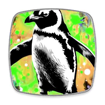 penguin - Square fridge magnet - white - Front