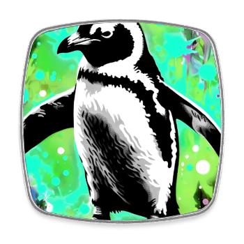 penguin - Square fridge magnet - white - Front