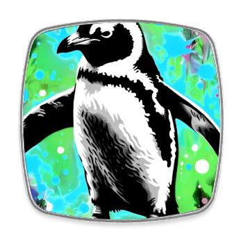penguin - Square fridge magnet - white - Front