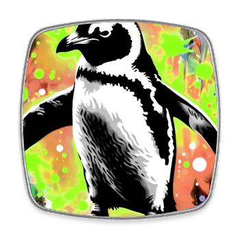 penguin - Square fridge magnet - white - Front