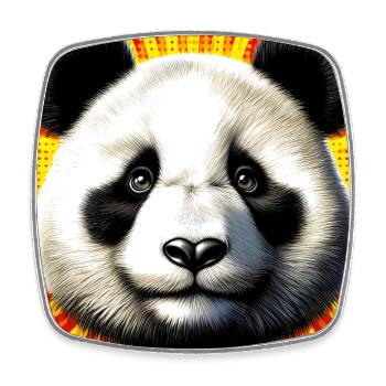 panda - Magnet carré - blanc - Devant