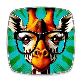 giraffe - Square fridge magnet - white - Front