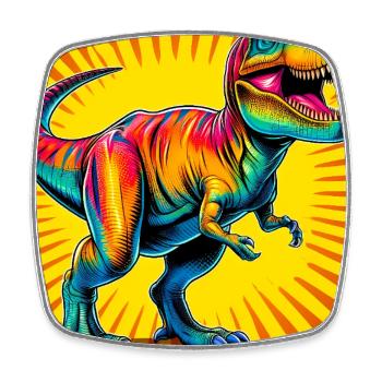 dinosaure - Magnet carré - blanc - Devant