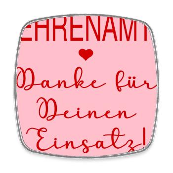 Danke Einsatz Ehrenamt - Viereckiger Kühlschrankmagnet - Weiß - Vorne