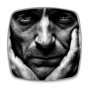 Thinking Guy - Viereckiger Kühlschrankmagnet - Weiß - Vorne