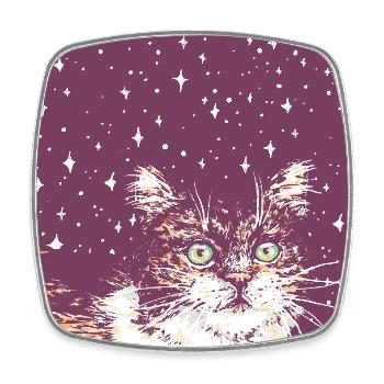 STAR KITTY - Square fridge magnet - white - Front