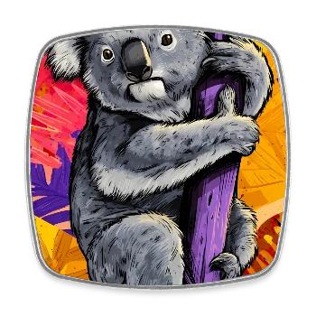 Koala - Viereckiger Kühlschrankmagnet - Weiß - Vorne