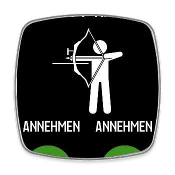 Bogenschießen ruft an - Viereckiger Kühlschrankmagnet - Weiß - Vorne