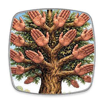 Du rüttelst ganz schön stark am Ohrfeigenbaum - Viereckiger Kühlschrankmagnet - Weiß - Vorne